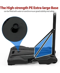 Xo 5-7FT Adjustable Kids Basketball Hoop, 28" Backboard with Wheels Base for Backyard Driveway Indoor Play