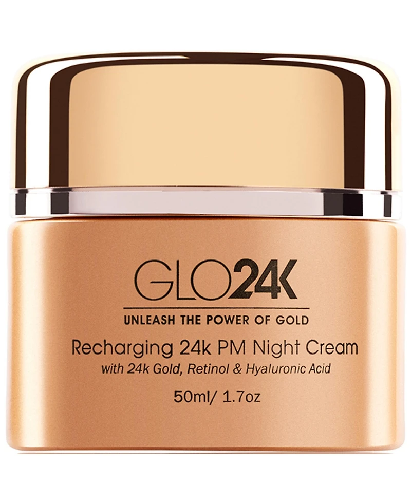 GLO24K 7 Color Led Neck and Face Beauty Device and 24K Recharging Pm Night Cream