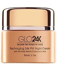 GLO24K 7 Color Led Neck and Face Beauty Device and 24K Recharging Pm Night Cream