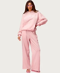 Edikted Womens Hearts Barbie Oversized Hoodie