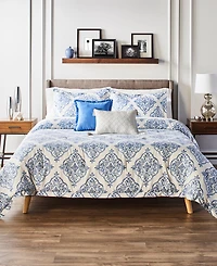 Anne Klein Louisa Rayon Blend 4-Piece Comforter Set, Twin