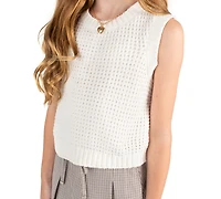 Rare Editions Girls' 7-16 Sleeveless Sweater and Skort, 2-Piece Set