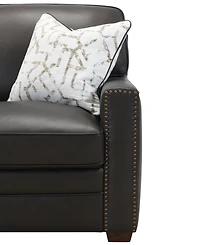 Gaspare 90" Leather 3-Seat Sofa, Macy's Exclusive