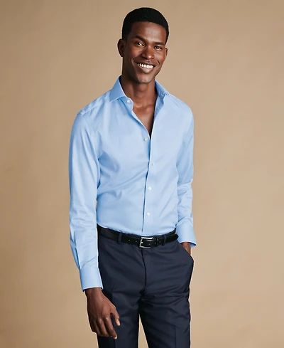 Charles Tyrwhitt Men's Spread Collar Solid Dress Shirt, Macy's Exclusive