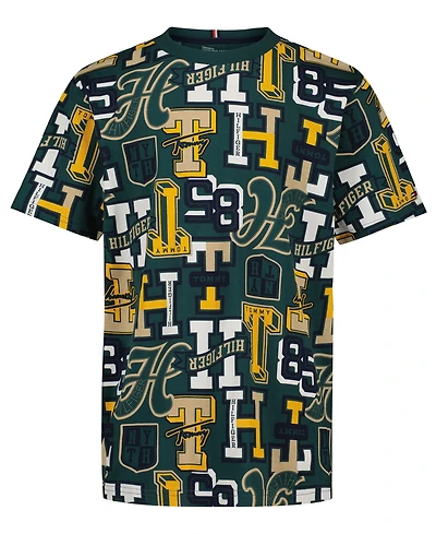 Tommy Hilfiger Boys' 8-20 Logo Print Short-Sleeve T-Shirt