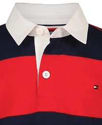 Tommy Hilfiger Boys' 8-20 Striped Long-Sleeve Rugby Polo Shirt