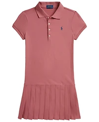 Polo Ralph Lauren Girls' 7-16 Pleated Stretch Mesh Dress