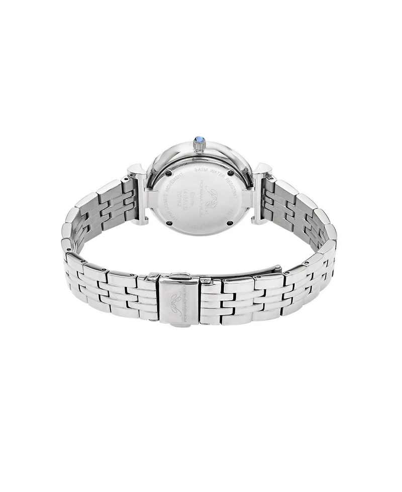 Porsamo Bleu Women's Emma Stainless Steel Silver Tone and Mop Dial Watch 1142AEMS