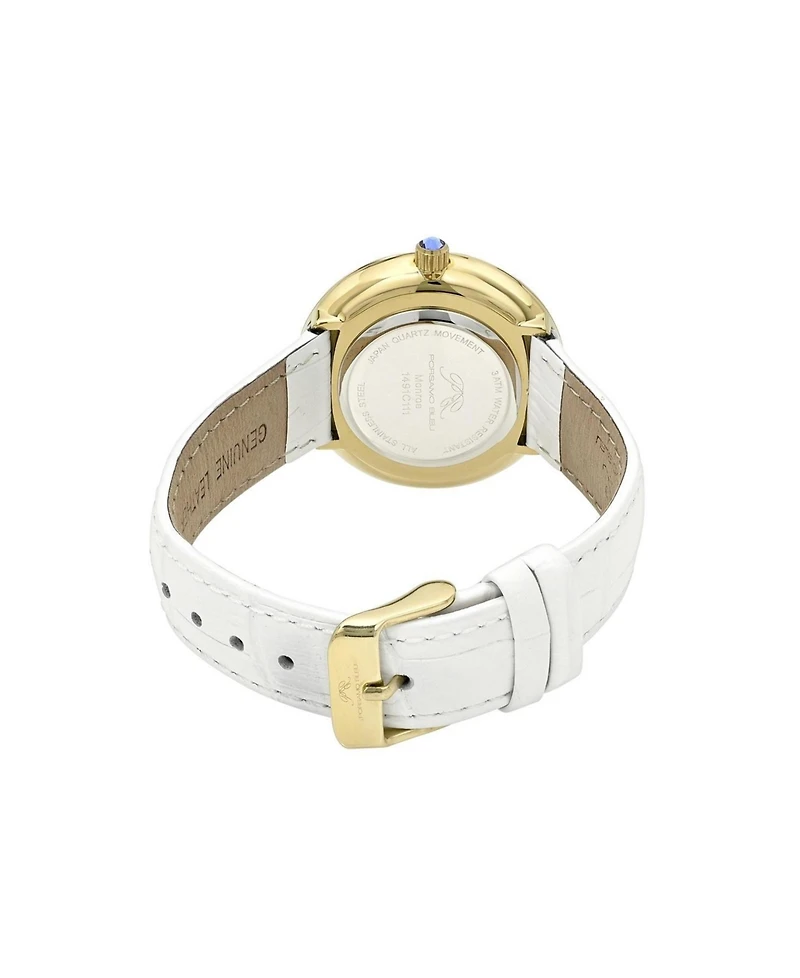 Porsamo Bleu Women's Monroe Genuine Leather Gold Tone and Watch 1491CMOL