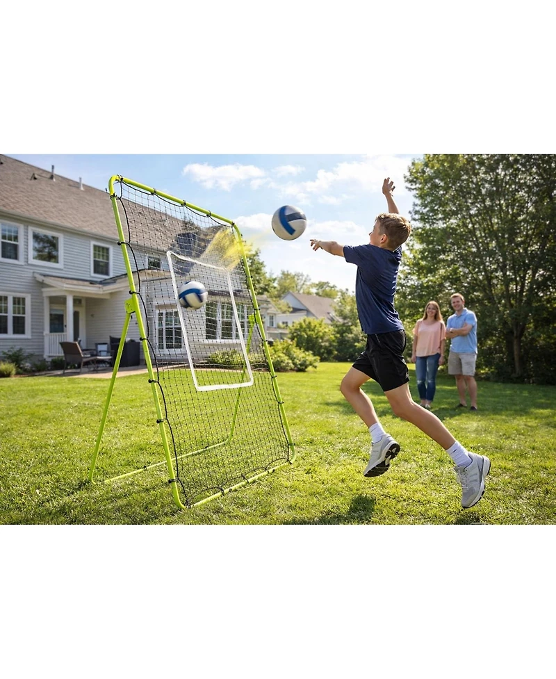 Xo Volleyball Rebounder Net, Multi-Angle Bounce Back Trainer, Portable Practice Net for Backyard Training