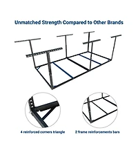 Fleximounts 4x8 Overhead Garage Storage Rack without Decking, Lite Series