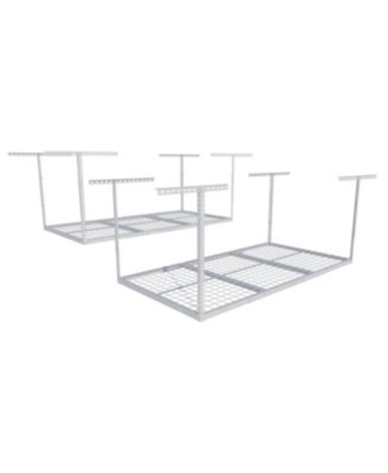 Fleximounts 2 Pack Overhead Garage Storage Adjustable Ceiling Rack Classic Series