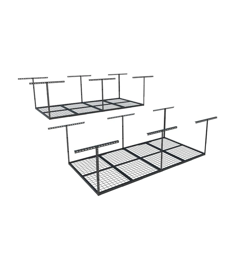 Fleximounts 2 Pack Overhead Garage Storage Adjustable Ceiling Rack