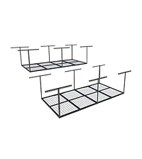 Fleximounts 2 Pack Overhead Garage Storage Adjustable Ceiling Rack