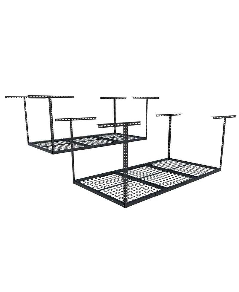 Fleximounts 3x6 Overhead Garage Storage Rack, Heavy-Duty Metal Ceiling Racks, Hammertone, Classic Series