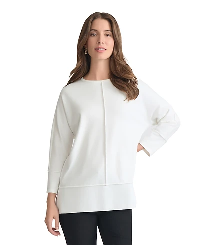 Jones New York Women's Serenity Knit 3/4 Sleeve Tunic Top