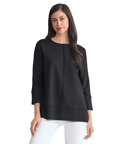 Jones New York Women's Serenity Knit 3/4 Sleeve Tunic Top
