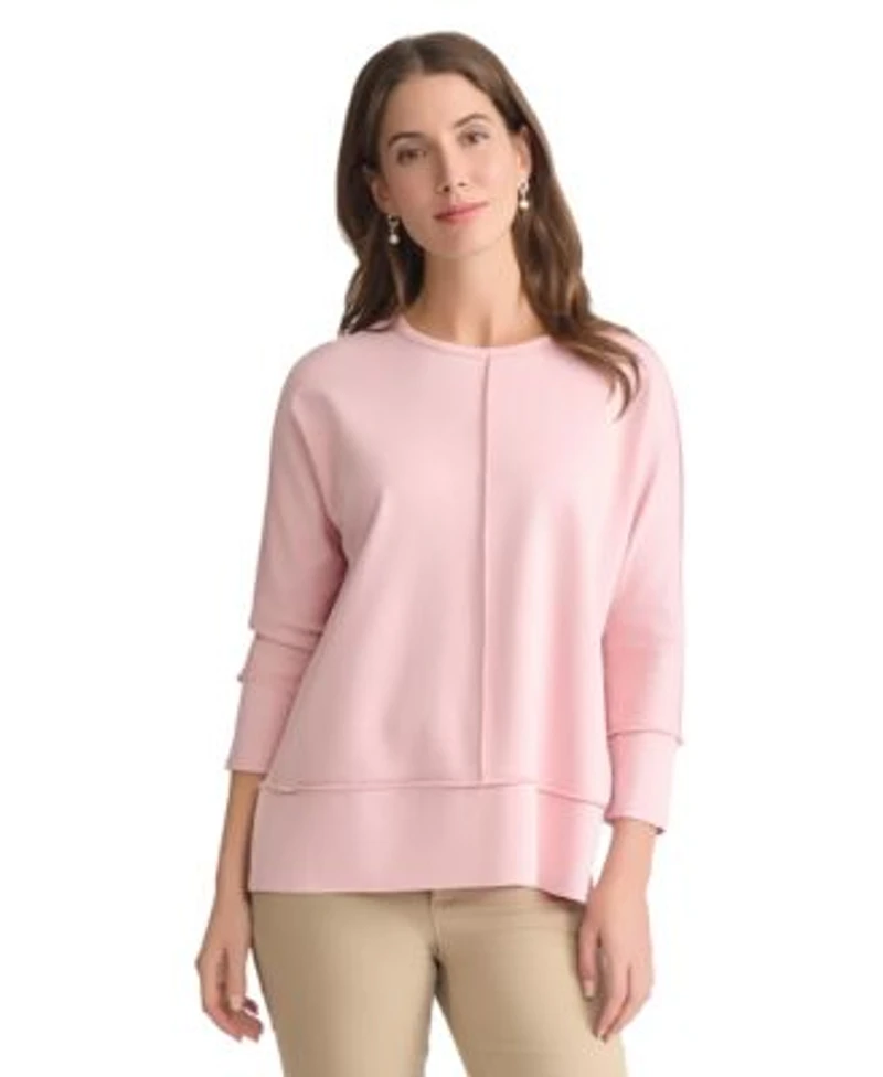 Jones New York Womens Serenity Knit 3 4 Sleeve Tunic Top Pxs Xl