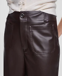 Dkny Jeans Women's High-Rise Cropped Wide-Leg Pants