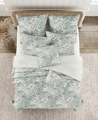 Salt Life Auckland Floral 3-Piece Quilt Set, Full/Queen