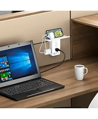Overtime Outlet Shelf Charging Station 3 Usb Ports
