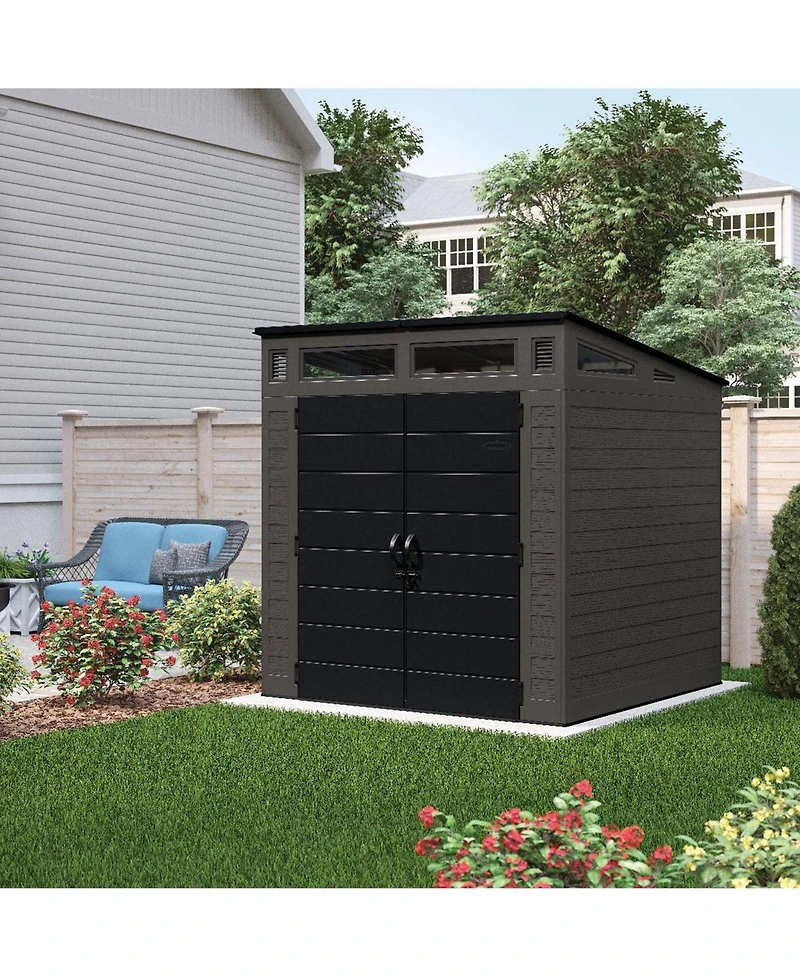 Suncast Modernist 7 f. x 7 Feet. Storage Shed With 317 Cubic Feet Of Storage Space