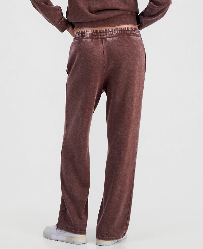 Rebellious One Juniors' Tokyo Flower Fleece Sweatpants