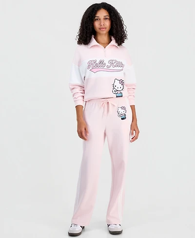 Sanrio Women's Fleece Track Pant Wide-Leg Drawstring