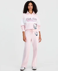 Sanrio Women's Fleece Track Pant Wide-Leg Drawstring