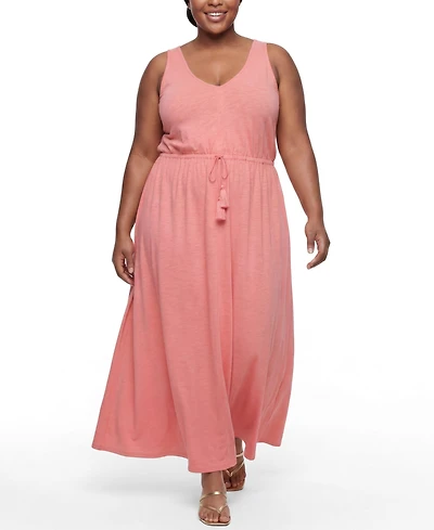 Torrid Plus Belle Isle Cinched-Waist Maxi Sundress