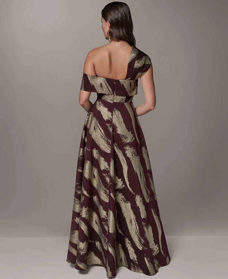Donna Karan New York Petite One-Shoulder Ball Gown