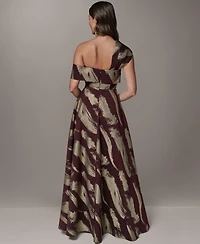 Donna Karan New York Petite One-Shoulder Ball Gown