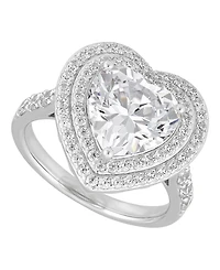 Arabella White Cubic Zirconia Ring in Sterling Silver Rhodium