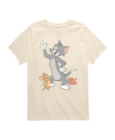 Tom & Jerry Boys' 8-20 Vintage Faded Short-Sleeve Graphic T-Shirt