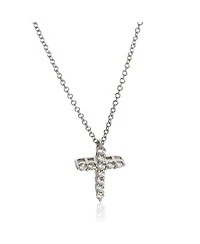 Pre-Owned Tiffany & Co Platinum Diamond Mini Cross Pendant