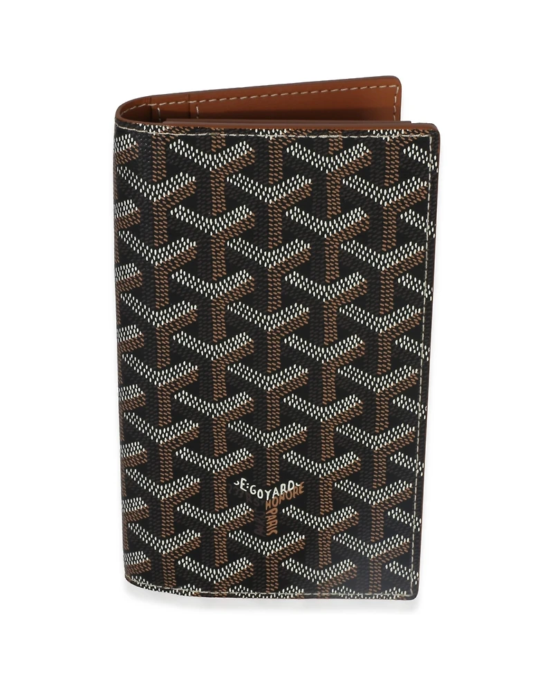 Pre-Owned Goyard Black Gold Goyardine Canvas Saint-Lambert Wallet
