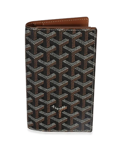 Pre-Owned Goyard Black Gold Goyardine Canvas Saint-Lambert Wallet