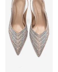 Prologue Shoes Women's Royale Embellished Kitten Heel Pump
