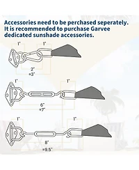 gaomon 16inchX16inchX16 inches Triangle Sun Shade Sail Shade Cloth, Sunshade for Patio, Backyard, Deck, Garden, Sand, Camel