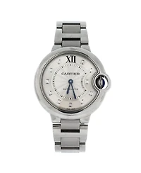 Pre-Owned Cartier Ballon Bleu de Cartier Automatic Watch in Stainless Steel with Diamond Markers 33mm