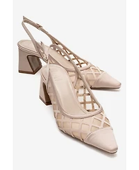 Prologue Shoes Alveron Block Heel Mesh Pump