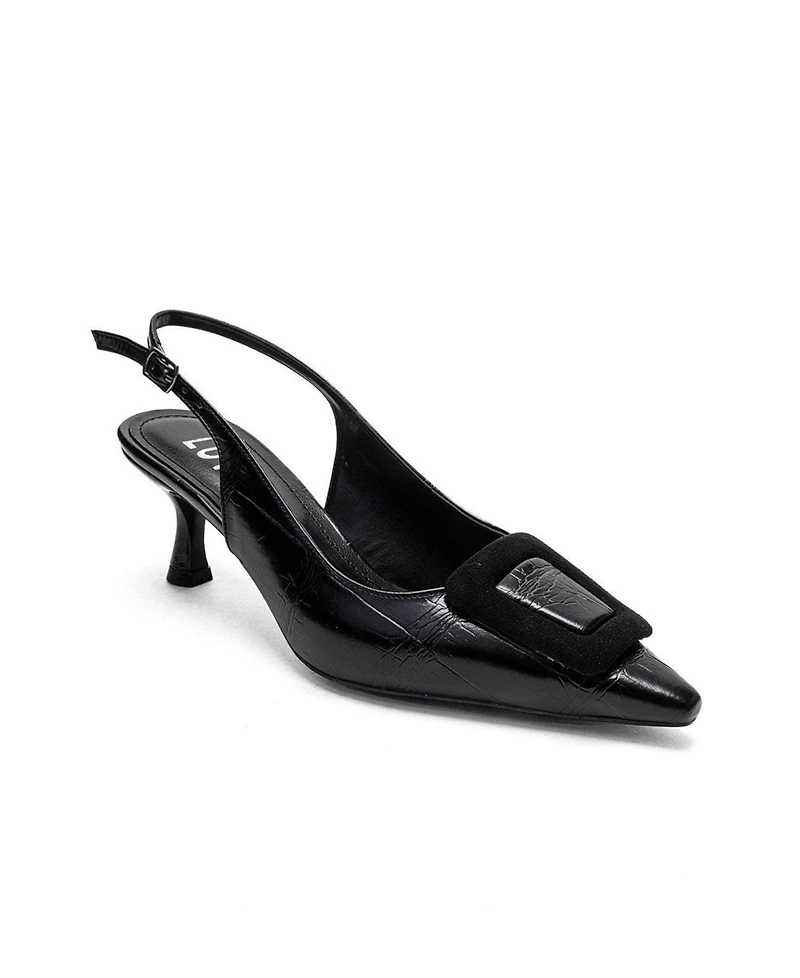 Prologue Shoes Women's Dublin Buckle Stiletto Pump