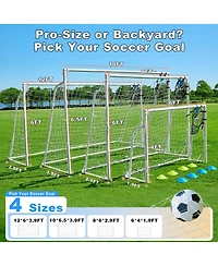 Gnuadz Soccer Goal Backyard Metal 8x6ft Training Equipment Outdoor Sports Gifts