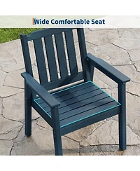 gaomon All-Weather Hdpe Outdoor Patio Dining Chairs Set of 2 for Backyard and Deck