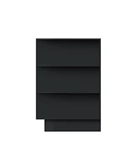 Boyel Living 24 Inch Wide Base End Shelf Cabinet, Ready to Assemble Kitchen Cabinet with Solid Wood Frame, Soft-Close Slides and Hinges