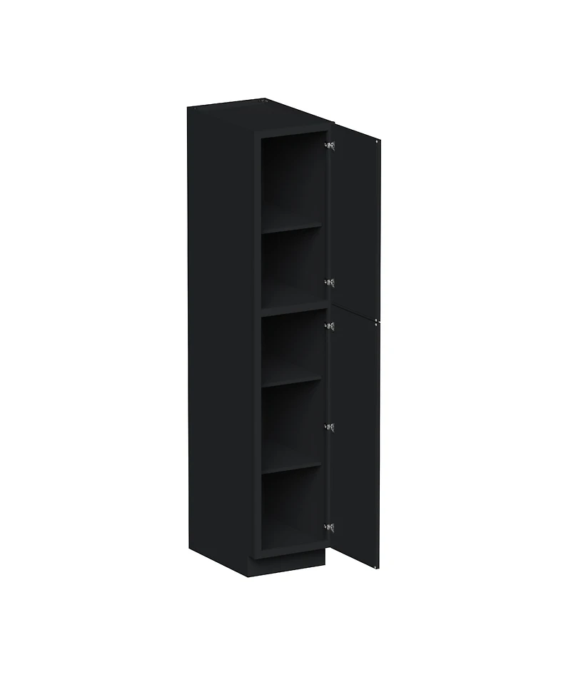 Boyel Living 90 Inch Hight. Pantry Cabinet 2 Doors 4 Shelves, Kitchen Cabinet with Solid Wood Frame, Soft-Close Hinges
