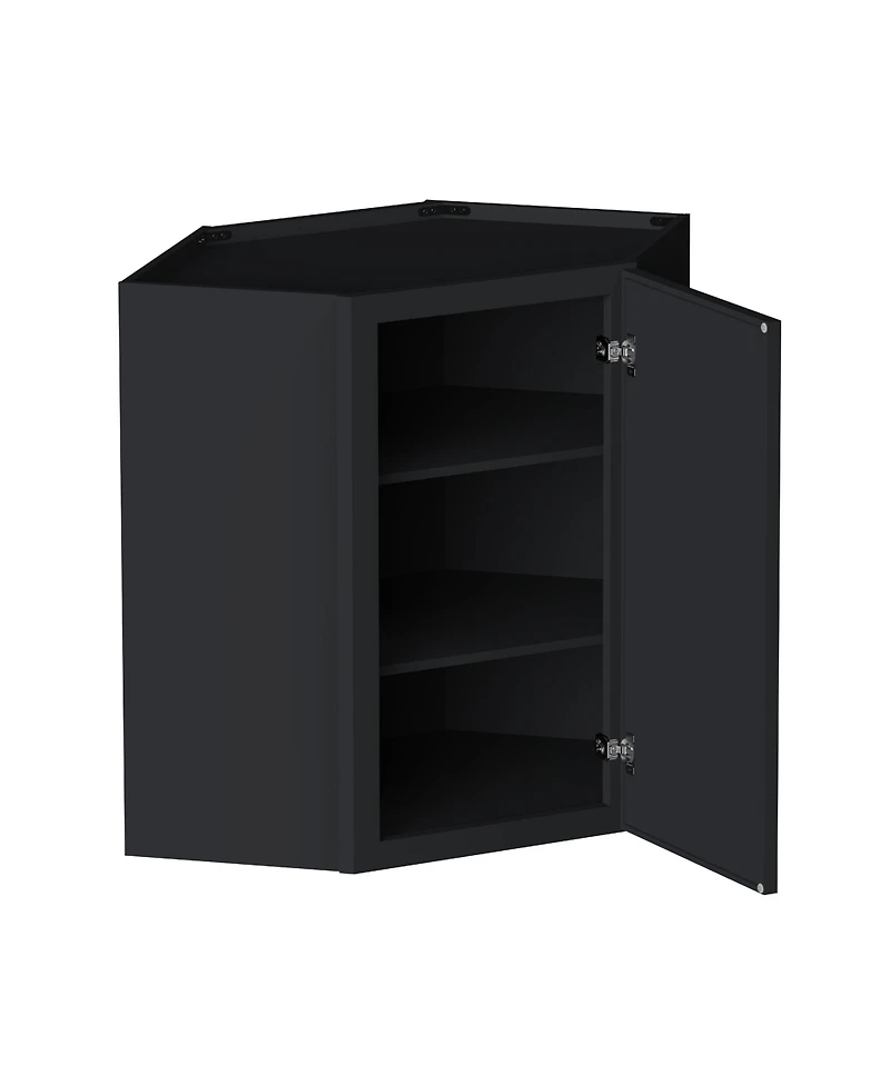 Boyel Living 30 Inch Height Wall Diagonal Corner Cabinets, Ready to Assemble Kitchen Cabinet with Solid Wood Frame, Soft-Close Slides and Hinge