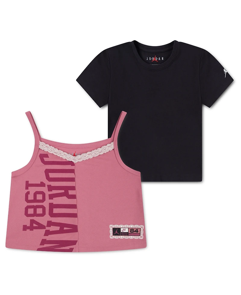Jordan Girls' 7-16 Allstar Graphic Tank and T-Shirt, 2-Piece Set