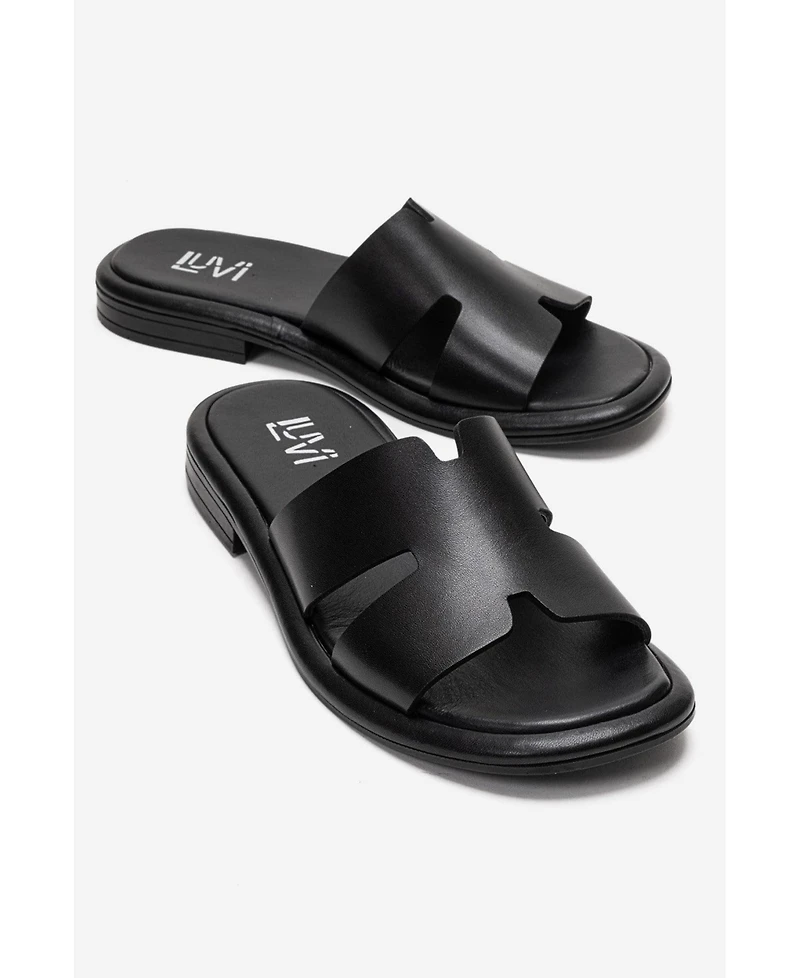 Forever & Always Women's Shoes Brio Leather Slide