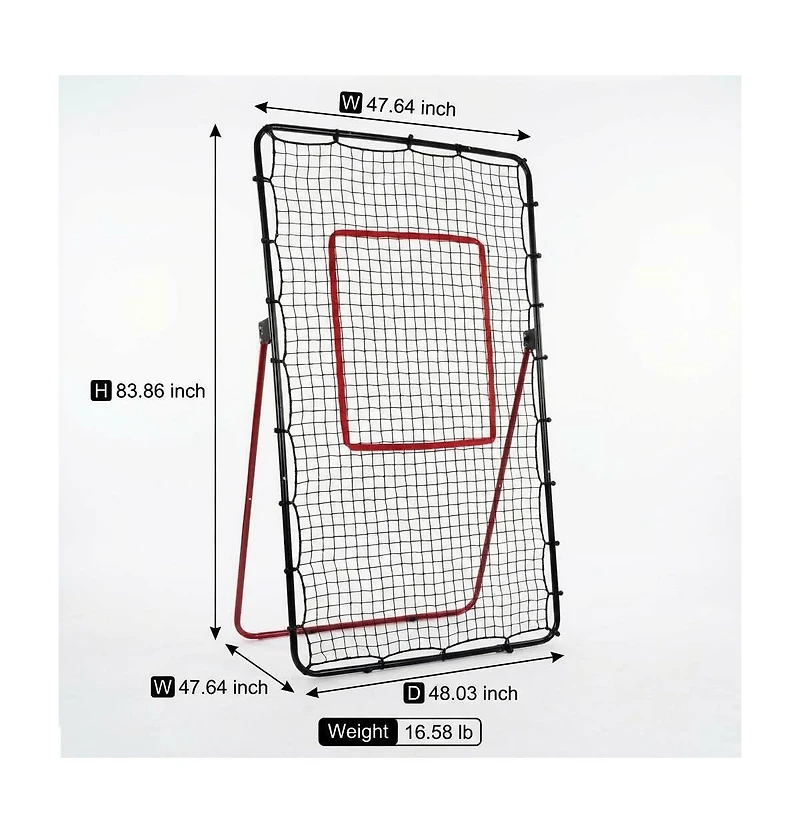 Xo Volleyball Rebounder Net, Adjustable Portable Training Net for Bumping Setting Spiking Practice